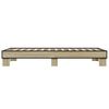 vidaXL sengeramme 100x200 cm konstrueret tr&aelig; og metal sonoma-eg