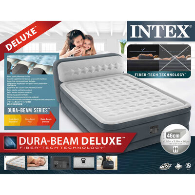 Intex luftmadras Dura-Beam Deluxe Ultra Plush Headboard queen 86 cm