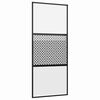 vidaXL Glasd&oslash;r 90 x 2 x 205 cm Aluminium Sort