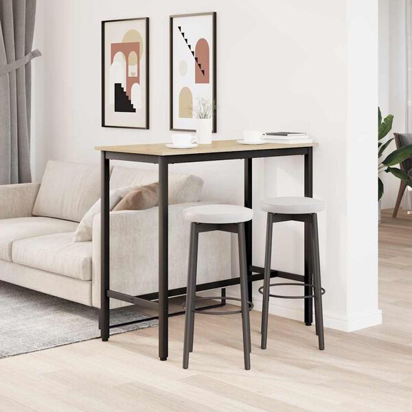 vidaXL bord Sonoma eg 100 x 50 x 90,5 cm Ingeni&oslash;rtr&aelig; og st&aring;l