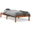 vidaXL sengeramme uden madras 90x190 cm massivt fyrretr&aelig; gyldenbrun