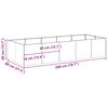 vidaXL plantekasse rustfarvet 200x80x40 cm forvitringsst&aring;l