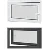 vidaXL K&aelig;ldervindue RISOR 100 x 50 cm PVC og glas Antracit