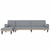 vidaXL L-formet sovesofa 260x140x70 cm stof lysegr&aring;