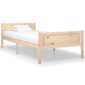 vidaXL sengeramme uden madras massivt fyrretr&aelig; 90x200 cm