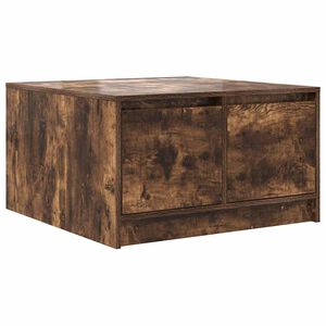 vidaXL sofabord med skuffer 70,5x70x40 cm r&oslash;get egetr&aelig;sfarve