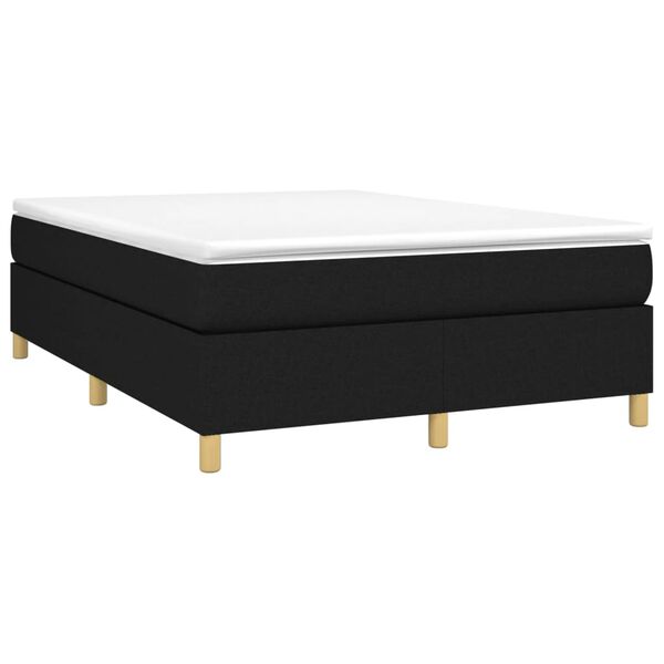 vidaXL Boxspring sengeramme 140x190 cm stof sort