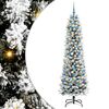 vidaXL Kunstigt juletr&aelig; Hvid 210 cm PVC og metal og plast
