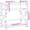 vidaXL printerstativ 40x20x40 cm 2 hylder konstrueret træ sonoma-eg