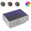 vidaXL sofabord med LED-lys 70x50x30 cm konstrueret tr&aelig; betongr&aring;