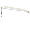 vidaXL foldemarkise 4x3 m automatisk betjening cremefarvet