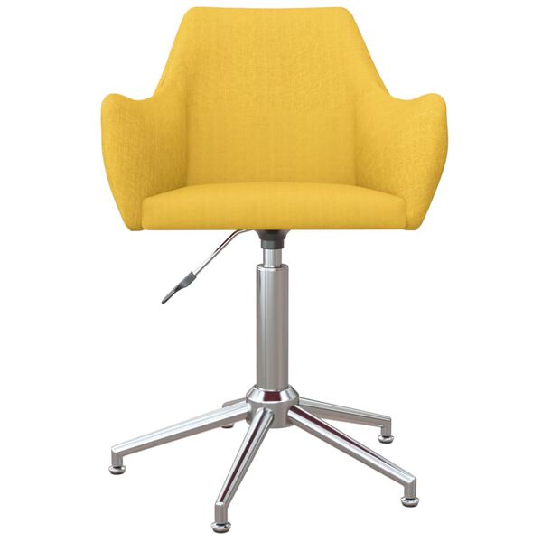 vidaXL drejelige spisebordsstole 4 stk. stof gul