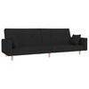 vidaXL 2-personers sovesofa med 2 puder stof sort
