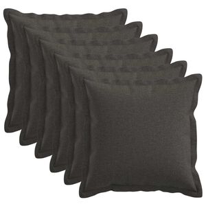 vidaXL Pudebetr&aelig;k 6 stk. HOUTEN M&oslash;rkegr&aring; 30 x 30 cm Faux Linned