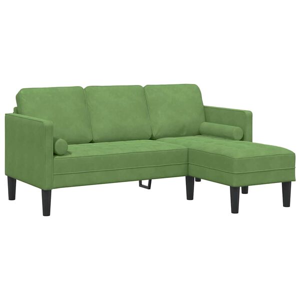 vidaXL Sofa Sæt Lysegrøn 173 x 131 x 67 cm Fløjl