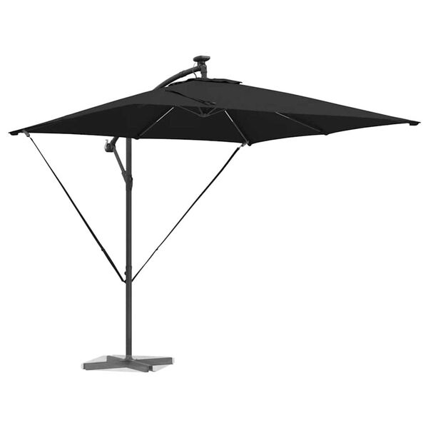 vidaXL Kantilever bananparasol Sort 249 x 249 x 250 cm