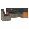 vidaXL sofas&aelig;t 5 dele med hynder polyrattan gr&aring;
