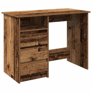 vidaXL skrivebord 102x50x75 cm konstrueret tr&aelig; antikt tr&aelig;