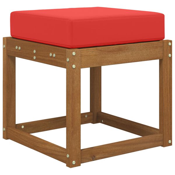 vidaXL Udend&oslash;rs S&aelig;depude R&oslash;d 40 x 40 x 8 cm 100% polyester