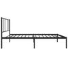 vidaXL sengeramme med sengegavl 107x203 cm metal sort
