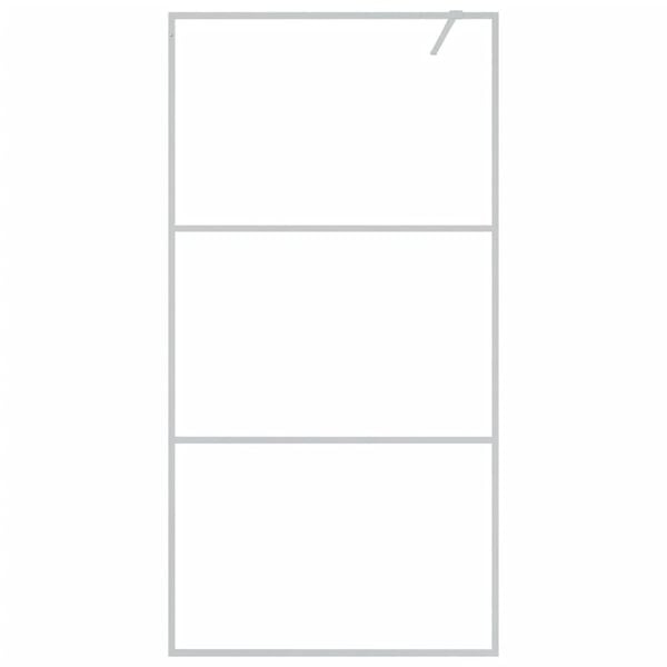 vidaXL brusev&aelig;g 100x195 cm klart sikkerhedsglas s&oslash;lvfarvet