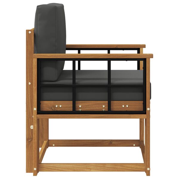 vidaXL Udend&oslash;rs sofa Soli Akacietr&aelig; og polyester Naturfarvet