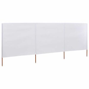 vidaXL 3-panels l&aelig;sejl stof 400 x 120 cm hvid