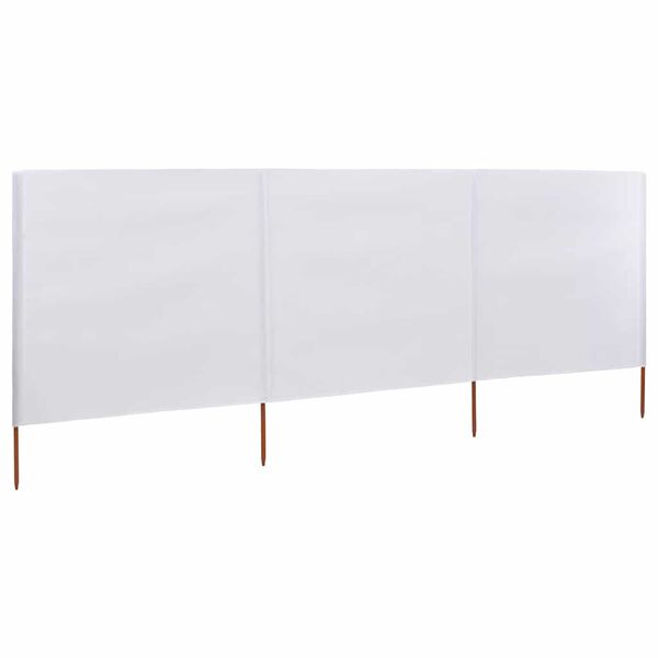 vidaXL 3-panels l&aelig;sejl stof 400 x 120 cm hvid