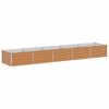 vidaXL H&oslash;jbed Lys Brun 400 x 80 x 45 cm Galvaniseret st&aring;l