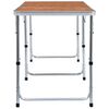 vidaXL foldbart campingbord aluminium 180 x 60 cm