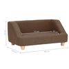 vidaXL hundesofa 95x63x39 cm linned brun