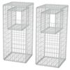 vidaXL gabionkurv/plantekasser 2 stk. st&aring;l 50 x 50 x 120 cm
