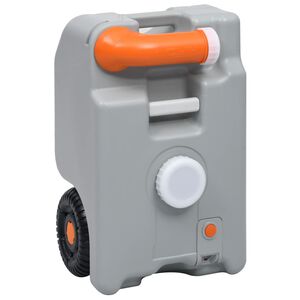 vidaXL vandbeholder med hjul til camping 25 l gr&aring;