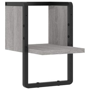 vidaXL v&aelig;ghylde med stang 20x25x30 cm gr&aring; sonoma-eg