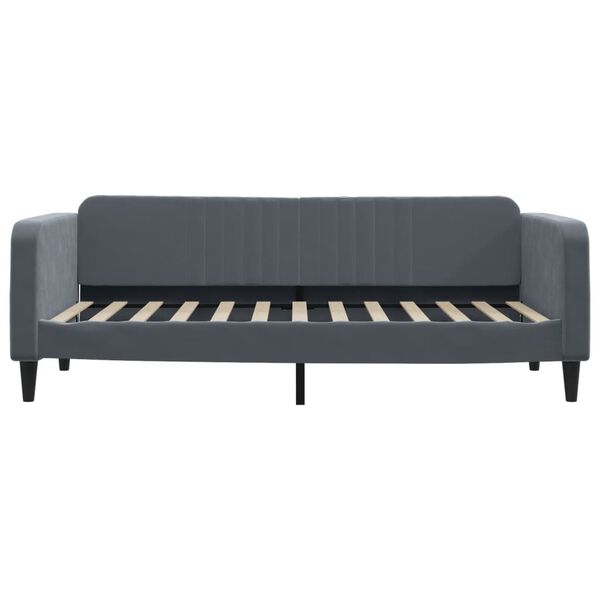 vidaXL daybed 100x200 cm velour mørkegrå