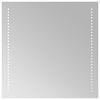 vidaXL LED badev&aelig;relsesspejl Transparent 50 x 50 cm h&aelig;rdet glas