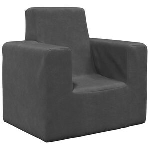vidaXL sofa til b&oslash;rn bl&oslash;dt plys antracitgr&aring;