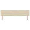 vidaXL LED sengegavl med LED -strimmellys Creme 200 cm Polyester
