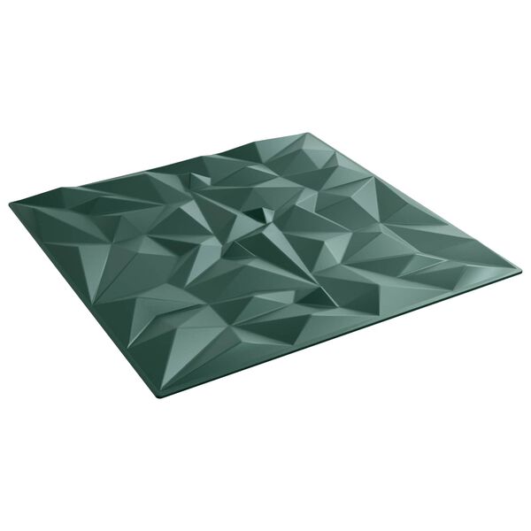 vidaXL V&aelig;gpaneler 24 pcs Amethyst Gr&oslash;n 50 x 50 cm XPS Skum