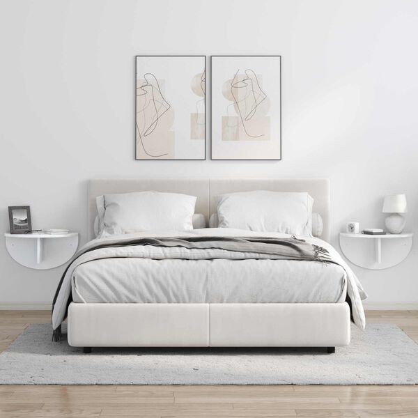 vidaXL V&aelig;ghylde H&oslash;j gloss hvid 48 x 24 x 24 cm Konstrueret tr&aelig;