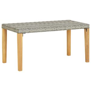 vidaXL haveb&aelig;nk 120 cm polyrattan og massivt akacietr&aelig; gr&aring;