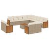 vidaXL sofas&aelig;t til haven 14 dele med hynder polyrattan beige