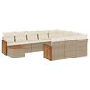 vidaXL sofas&aelig;t til haven 11 dele med hynder polyrattan beige