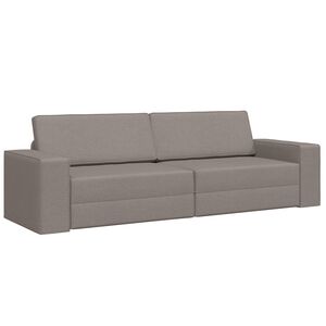 vidaXL Sovesofa Gr&aring;brun 245 x 78 x 77 cm Stof