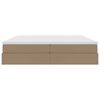 vidaXL Seng med opbevaring og madras Cappuccino 200 x 200 cm