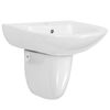 vidaXL Vask Hvid 52 x 45 x 49 cm Glaseret Keramik