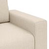 vidaXL | Sofa | med pude med pude Beige 221 x 77 x 82 cm Linned