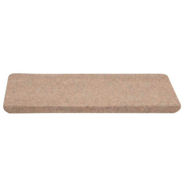 vidaXL selvkl&aelig;bende trappem&aring;tter 15 stk. 65x24,5x3,5 cm beige