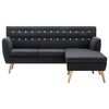 vidaXL L-formet sofa 171,5x138x81,5 cm stofbetræk mørkegrå