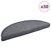 vidaXL trappem&aring;tter 30 stk. 56x17x3 cm lysegr&aring; og bl&aring; halvrunde